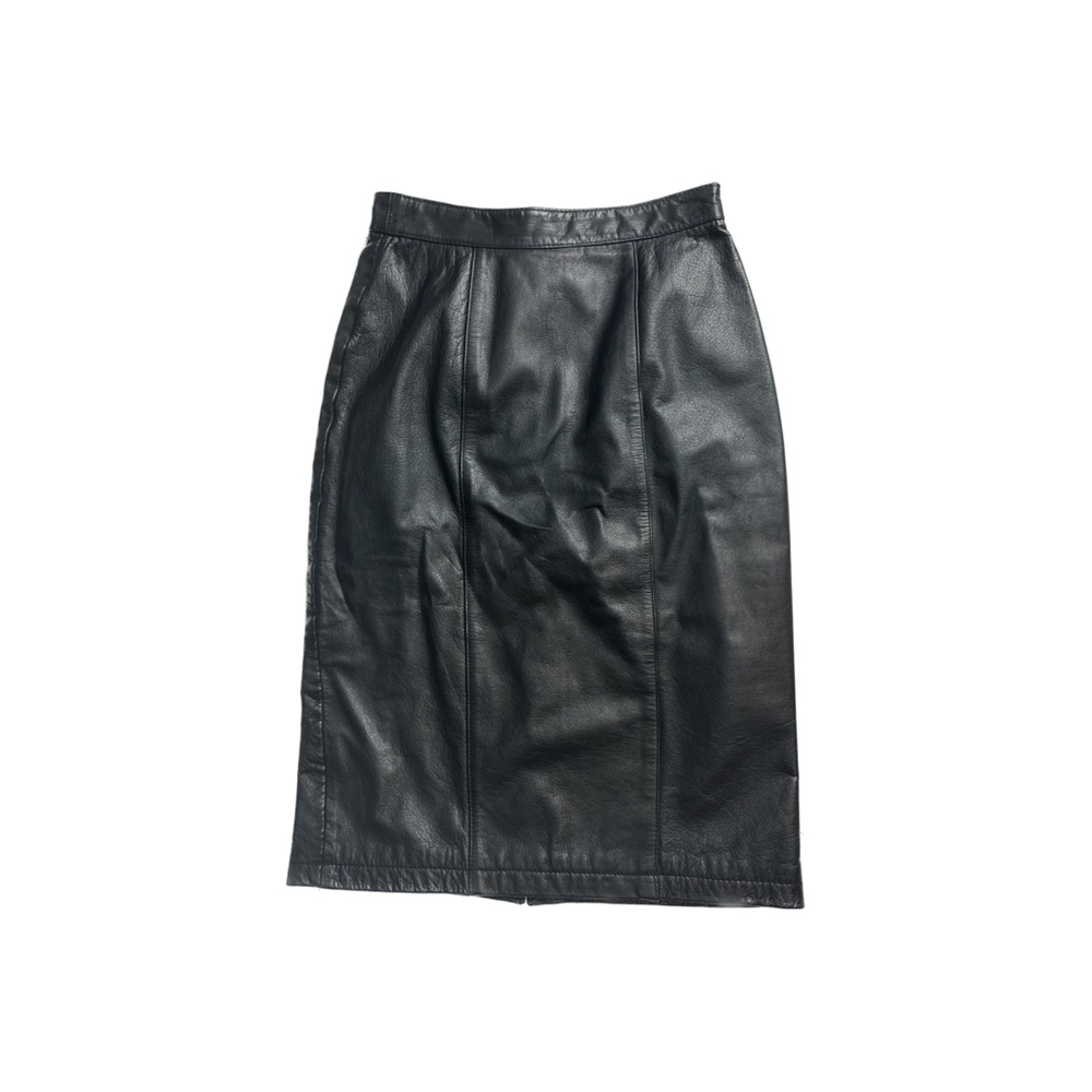 Vintage Leather Pencil Skirt